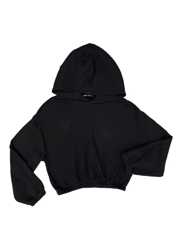 Men's Hoodies with Hidden PocketsSweatshirt Hoodie By Zara In Black, Size: M