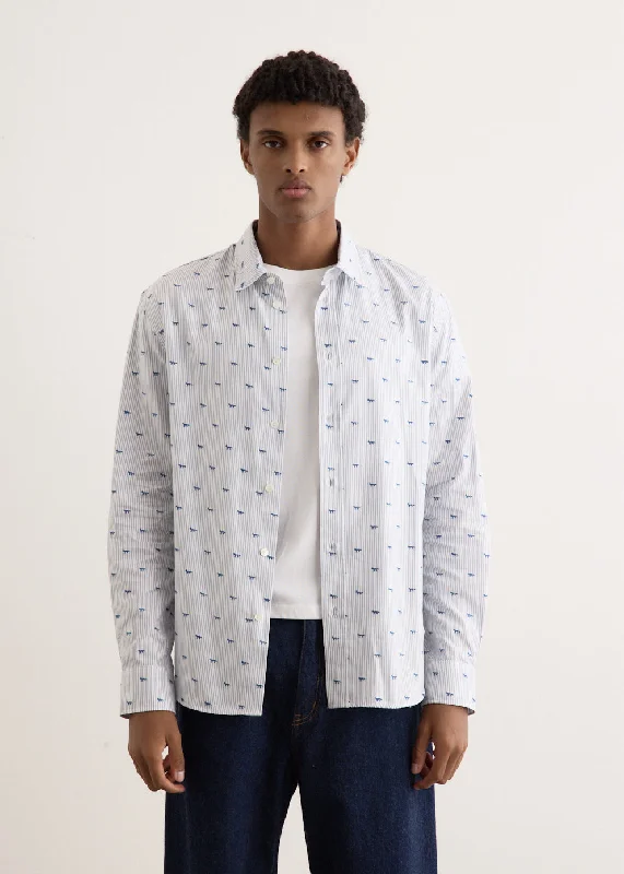 Solid-Colored Men's ShirtsProfile Fox Casual Striped Shirt
