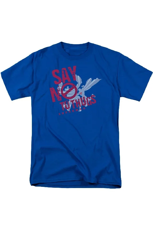 Men's Shirts for CampingSuperman Say No To Thugs Short Sleeve Adult Tee / T-Shirt