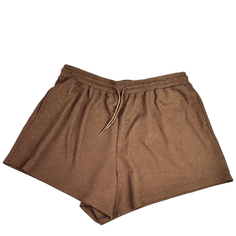 Oversized and Relaxed Men's Loungewear ShortsBrown Shorts By Shein, Size: 3x