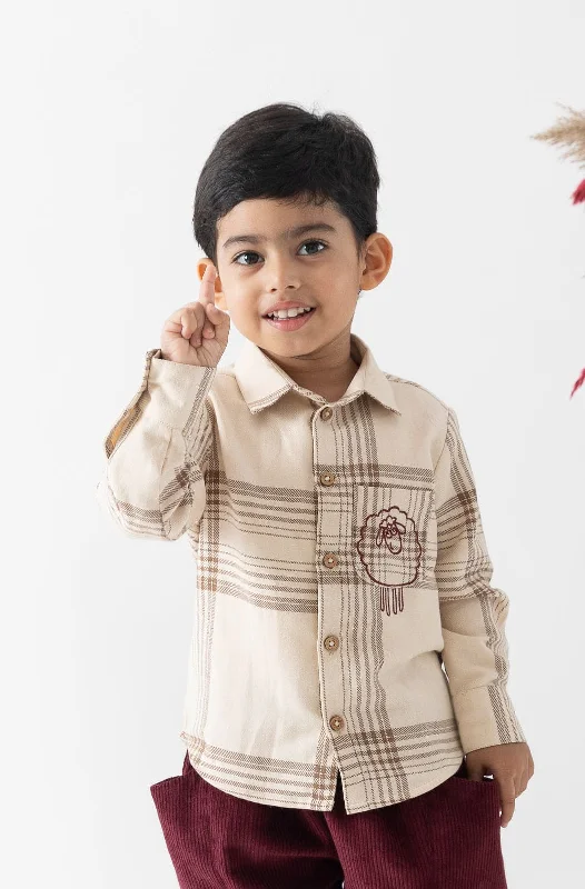 Men's Weekend Shirts for Leisurely OutingsPre-Order: Unisex Mr. Fluffles Woollen Shirt - Cream Men's Weekend Shirts for Leisurely OutingsPre-Order: Unisex Mr. Fluffles Woollen Shirt - Cream