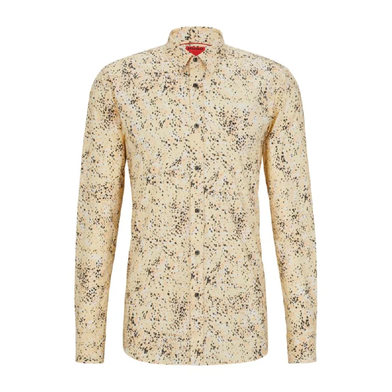 Men's Luxury Shirts for High-End FashionExtra-slim-fit shirt in Dalmatian-print stretch cotton
