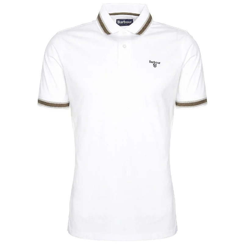 Men's Shirts with Contrast StitchingBarbour Featherstone Polo - White