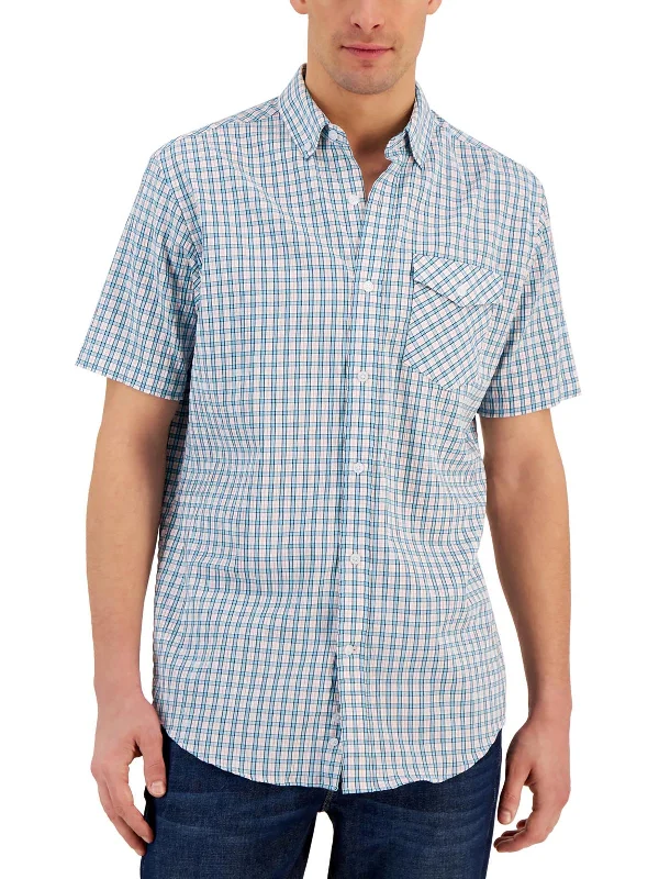 Men's Long-Sleeve Shirts for Year-Round WearFlamingo Mens Plaid Woven Button-Down Shirt Men's Long-Sleeve Shirts for Year-Round WearFlamingo Mens Plaid Woven Button-Down Shirt