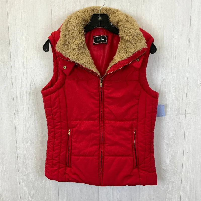 Men's Coats with Snap ButtonsVest Puffer & Quilted By Love Tree In Red, Size: L