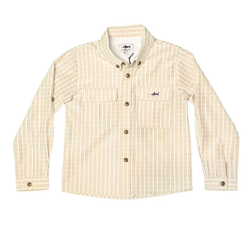 Men's Affordable Shirts for Budget-Friendly StyleBoys Flagler Fishing Shirt In Khaki/ White Plaid Men's Affordable Shirts for Budget-Friendly StyleBoys Flagler Fishing Shirt In Khaki/ White Plaid