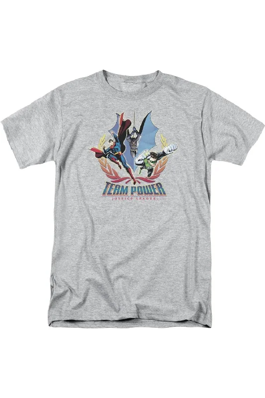 Casual Men's T-ShirtsJustice League of America Team Power Short Sleeve Adult Tee / T-Shirt Casual Men's T-ShirtsJustice League of America Team Power Short Sleeve Adult Tee / T-Shirt