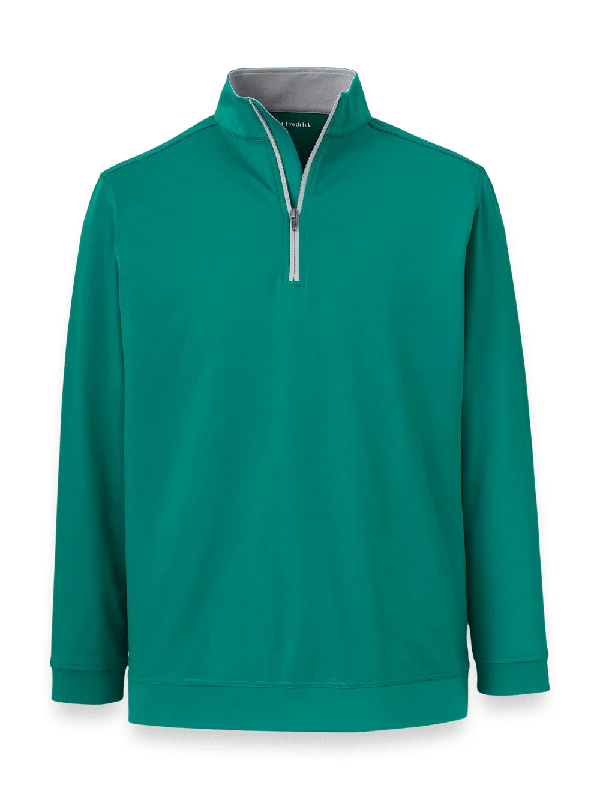 Men's Shirts with Mock NecksPerformance Blend Quarter Zip Mock Neck - Green