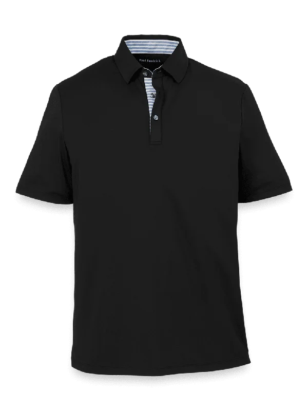 Men's Shirts for Beach OutingsPerformance Blend Three Button Polo - Black