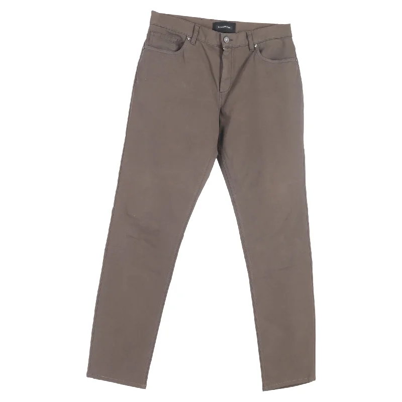 Baggy Cargo Men's JeansErmenegildo Zegna Straight-Leg Jeans in Brown Cotton Denim