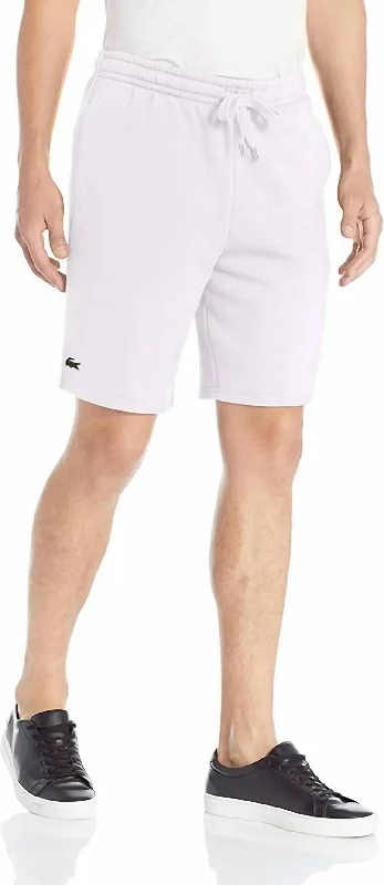 Robust and Sturdy Men's Denim ShortsSport Tennis Fleece Shorts In White