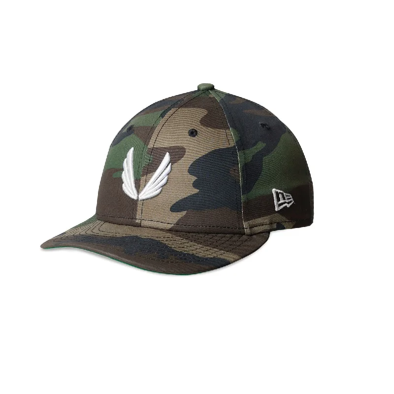 Cheap Winter HatsNew Era® 59Fifty® Low Profile Hat - Woodland Camo/White "Wings"