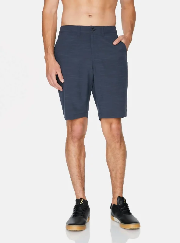 Men's Patterned Bermuda Shorts for FunBanks Hybrid Shorts In Navy
