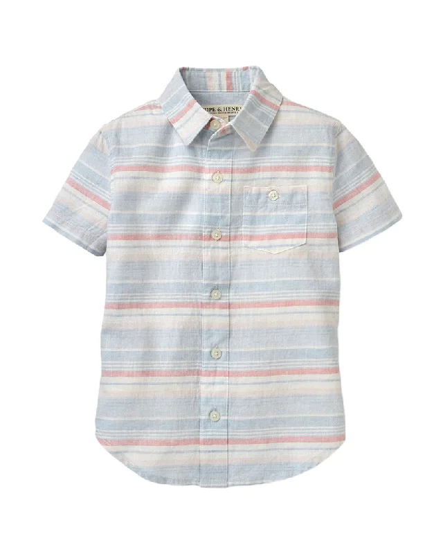 Versatile Men's Short-Sleeve ShirtsHope & Henry Linen Short Sleeve Shirt