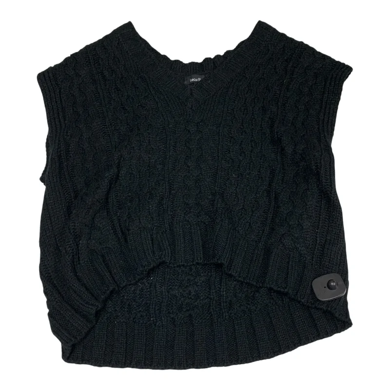 Men's Coats with Hidden PocketsVest Sweater By Lea & Viola In Black, Size: S