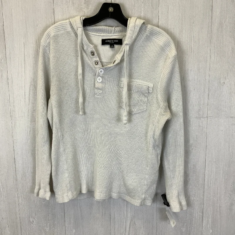 Men's Hoodies for SkiingSweatshirt Hoodie By Kenneth Cole In White, Size: M