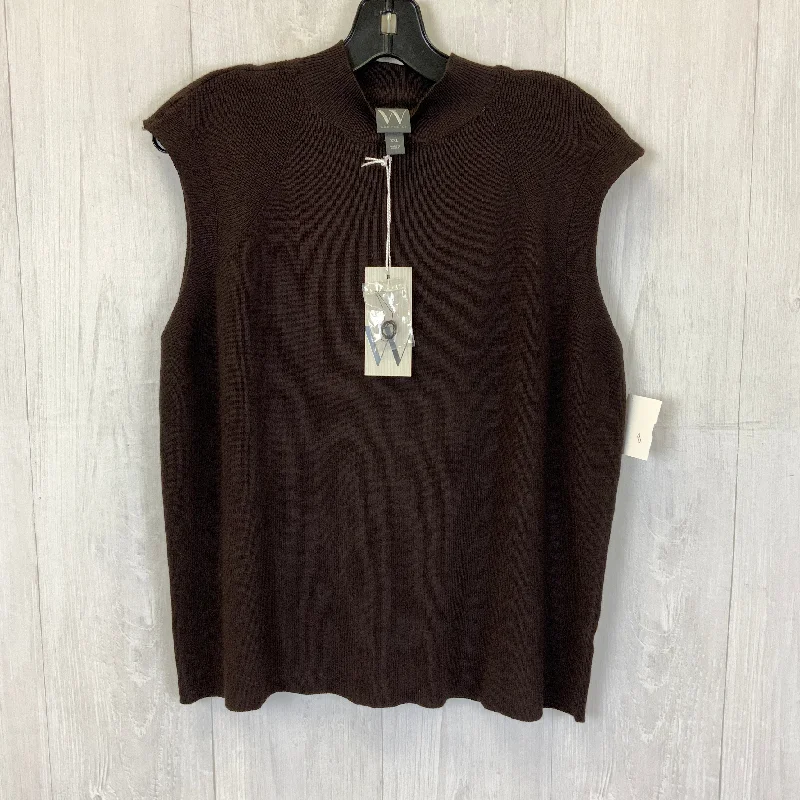 Men's Coats for Snowy WeatherVest Sweater By Worthington In Brown, Size: 2x