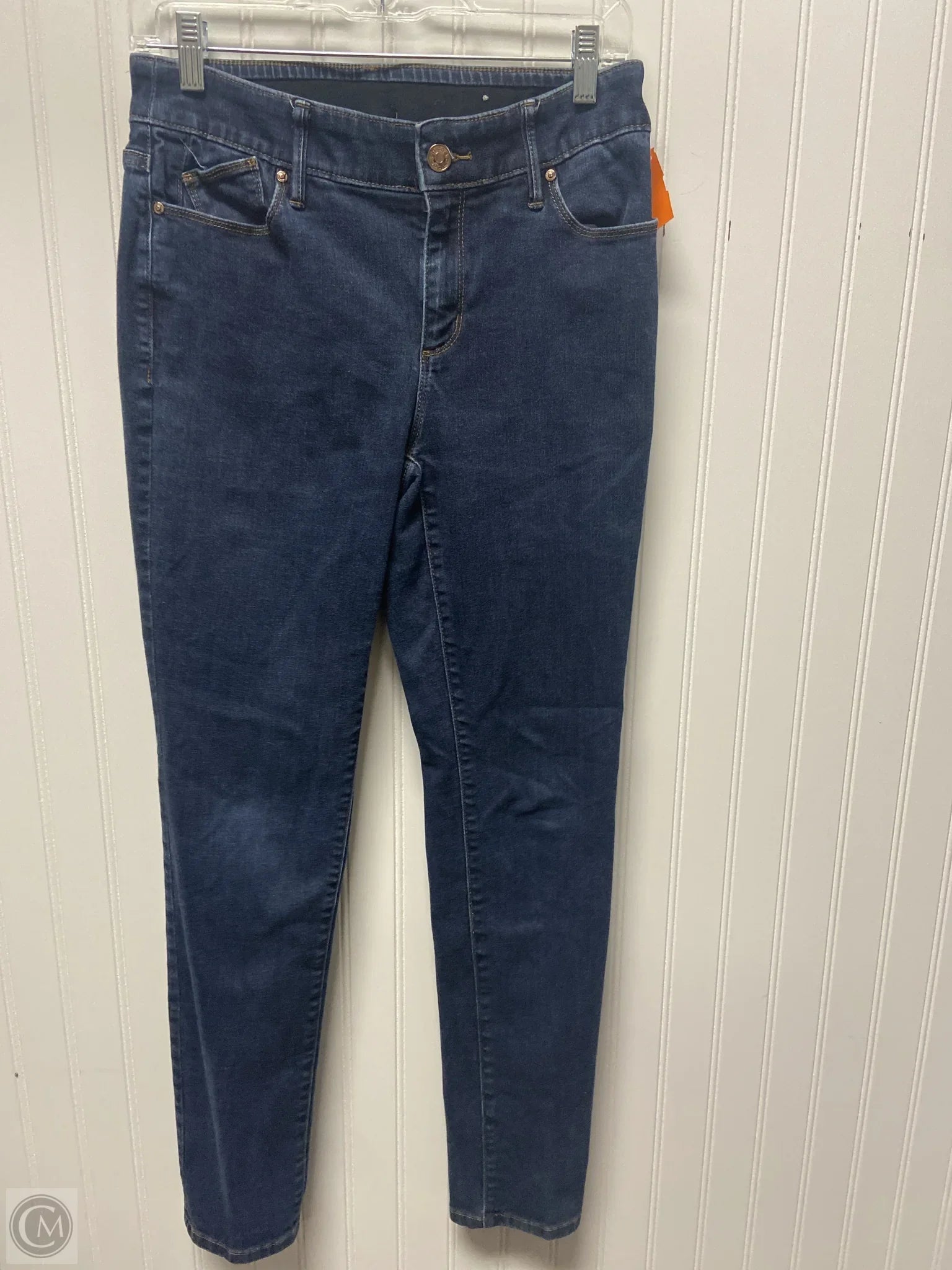 Elegant Straight-Leg Men's JeansJeans Skinny By Chicos In Blue Denim, Size: 0