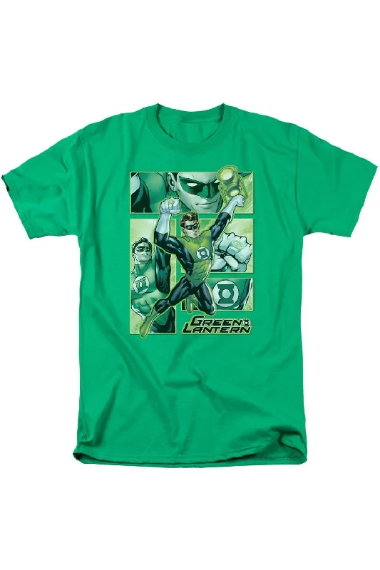 Men's Shirts with Wrinkle-Resistant FabricJustice League of America Green Lantern Panels Short Sleeve Adult Tee / T-Shirt Men's Shirts with Wrinkle-Resistant FabricJustice League of America Green Lantern Panels Short Sleeve Adult Tee / T-Shirt
