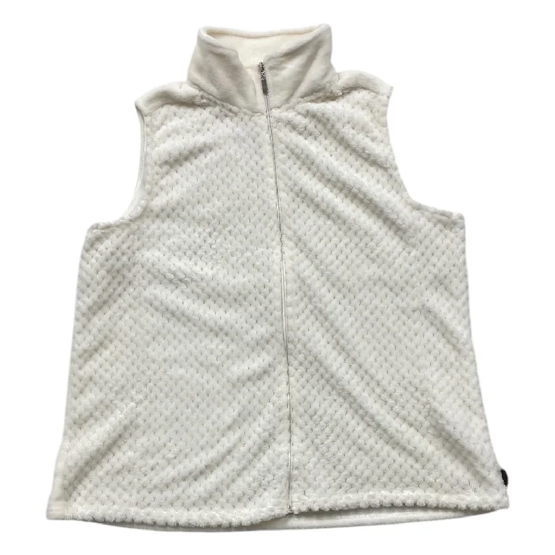 Men's Coats with Down InsulationVest Fleece By Cmc In White, Size: 1x