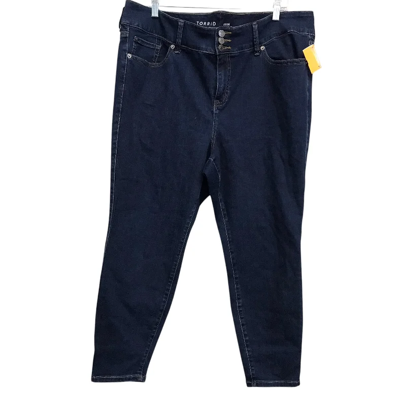 Men's Skinny Jeans with Stretch FabricJeans Skinny By Torrid In Blue Denim, Size:20 Extra Short