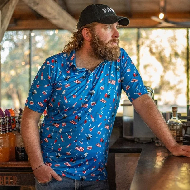 Men's Shirts with Graphic SleevesMen's Polo - Meat Sweats