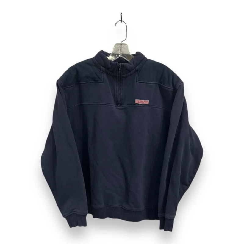 Men's Hoodies with ThumbholesSweatshirt Collar By Vineyard Vines In Blue, Size: L