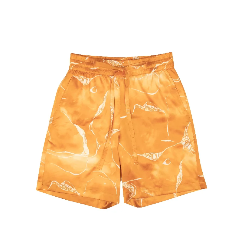 Men's Activewear Shorts with PocketsNahmias Miracle Tie Dye Silk Shorts - Orange