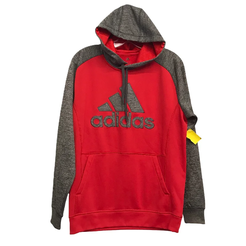 Men's Hoodies for Ice FishingSweatshirt Hoodie By Adidas In Red, Size: S