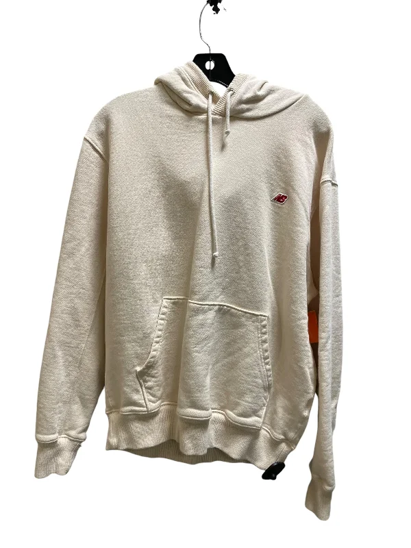 Men's Hoodies for Mild WeatherSweatshirt Hoodie By New Balance In Cream, Size: L
