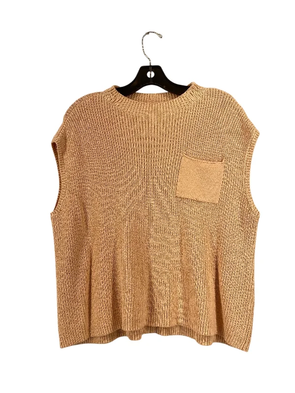 Men's Coats for Winter CampingVest Sweater By Clothes Mentor In Peach, Size: L