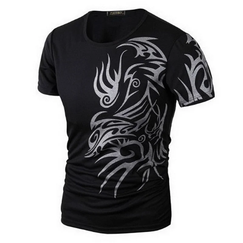 Versatile Men's Short-Sleeve ShirtsClassical Fast Dry Leisure Print T Shirts