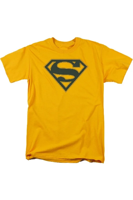 Men's Shirts with Convertible CollarsSuperman Navy & Gold Shield Short Sleeve Adult Tee / T-Shirt Men's Shirts with Convertible CollarsSuperman Navy & Gold Shield Short Sleeve Adult Tee / T-Shirt