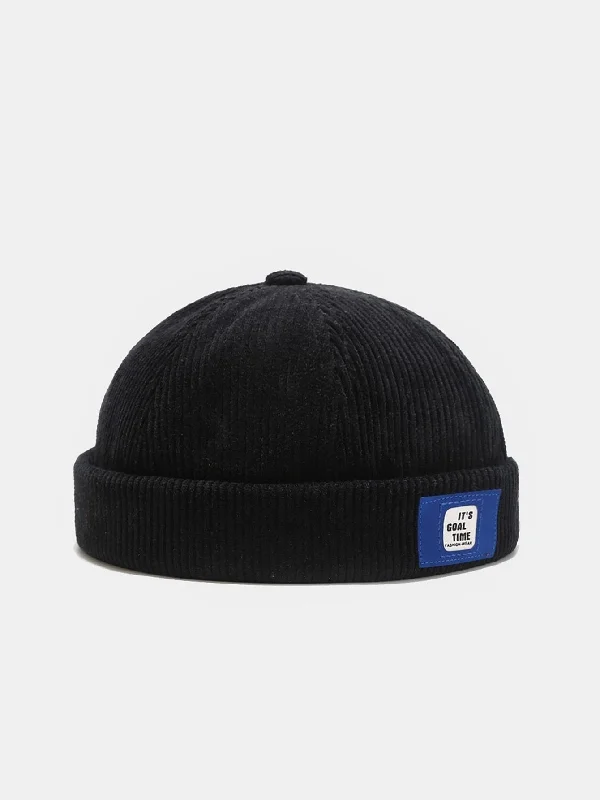 Classic Derby HatsJapanese Harajuku Style Retro Corduroy Brimless Hat