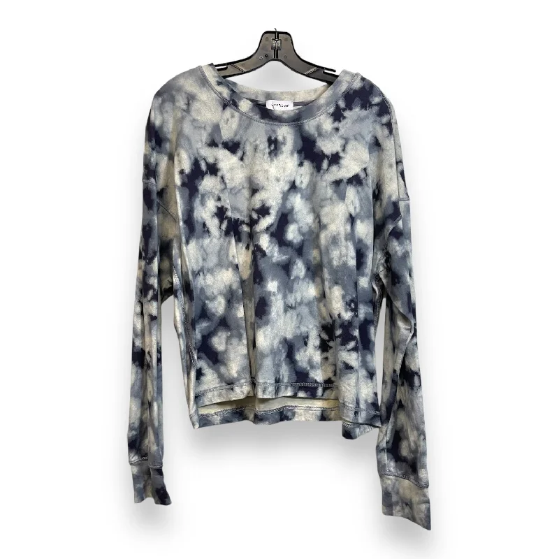 Men's Hoodies with Zippered PocketsSweatshirt Collar By Evereve In Tie Dye Print, Size: L