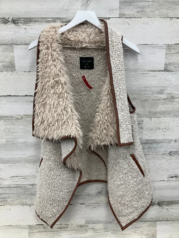 Men's Coats with Convertible CollarsVest Faux Fur & Sherpa By Love Tree In Tan, Size: L Men's Coats with Convertible CollarsVest Faux Fur & Sherpa By Love Tree In Tan, Size: L