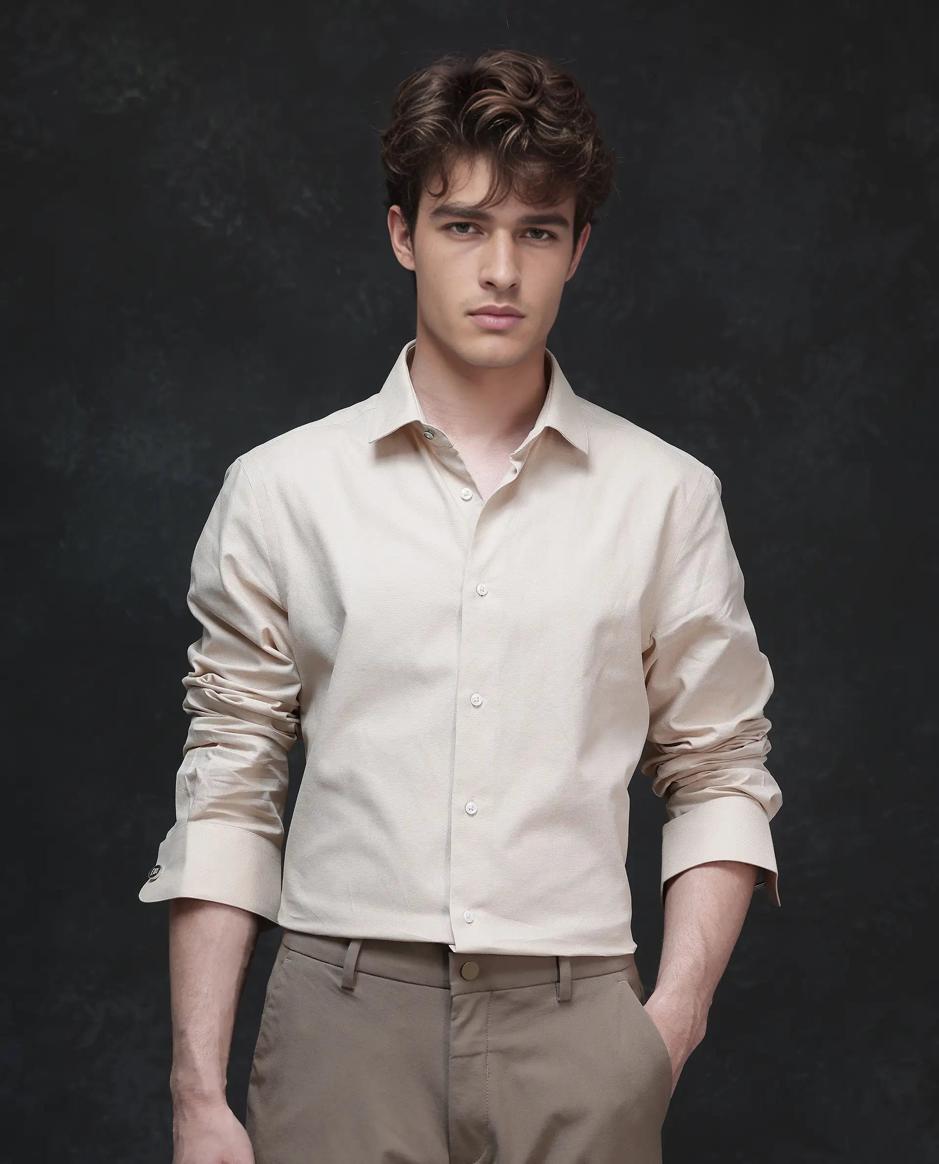 Men's Sleeveless Shirts for Summer ComfortRare Rabbit Men Lasko Light Beige Cotton Fabric Full Sleeve Collared Neck Button Closure Plain Shirt Men's Sleeveless Shirts for Summer ComfortRare Rabbit Men Lasko Light Beige Cotton Fabric Full Sleeve Collared Neck Button Closure Plain Shirt