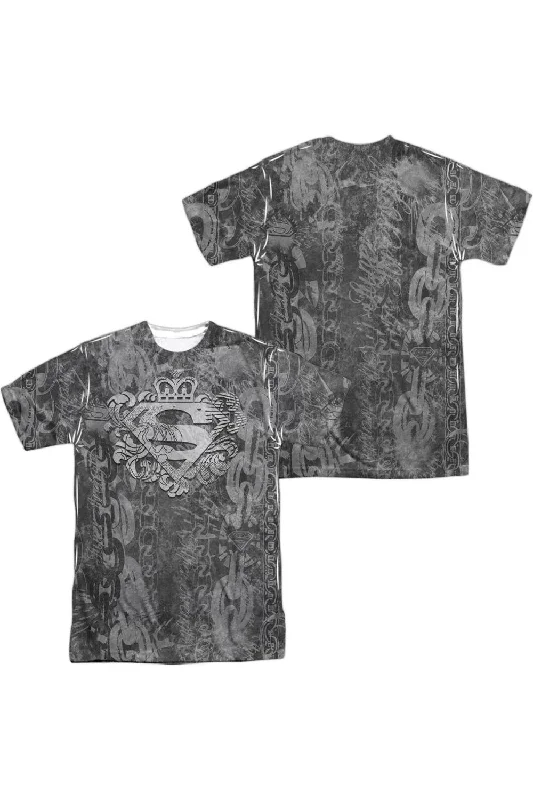 Men's Shirts with Embellished HemlinesSuperman Unchain The King (Front/Back Print) Short Sleeve Adult 100% Poly Crew Tee / T-Shirt Men's Shirts with Embellished HemlinesSuperman Unchain The King (Front/Back Print) Short Sleeve Adult 100% Poly Crew Tee / T-Shirt
