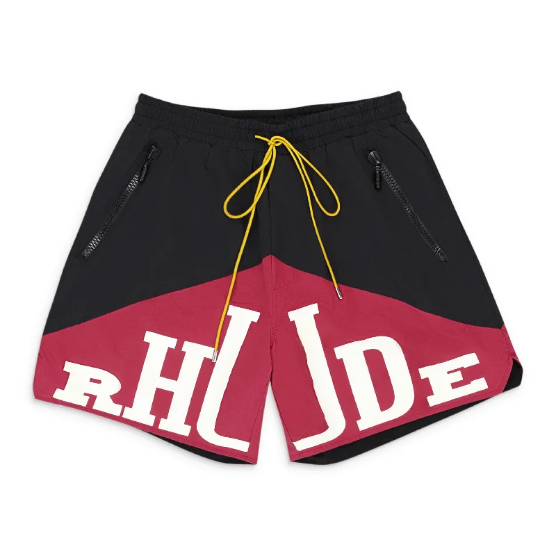 Beach-Ready Men's Summer ShortsYATCHING BLACK, MAROON SHORTS