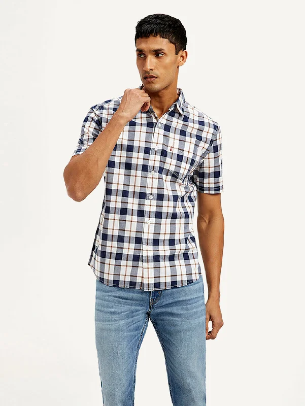 Men's Wrinkle-Free Shirts for Easy CareMen's Checkered Slim Fit Shirt