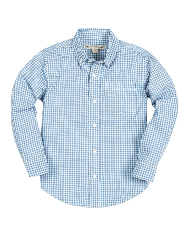 Layered Men's Henley ShirtsHope & Henry Stretch Poplin Long Sleeve Shirt