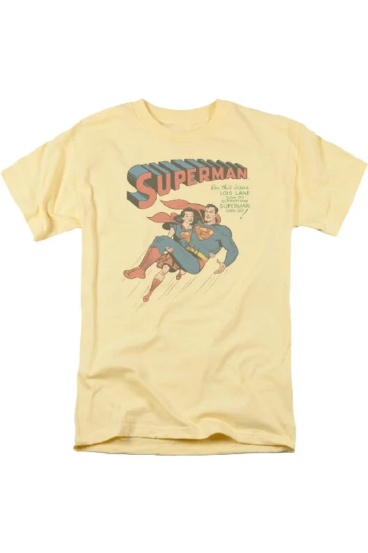 Men's Shirts with Lace-Up HemlinesSuperman #57 Cover Short Sleeve Adult Tee / T-Shirt Men's Shirts with Lace-Up HemlinesSuperman #57 Cover Short Sleeve Adult Tee / T-Shirt