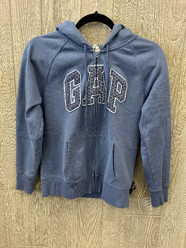Comfortable Men's Fleece HoodiesSweatshirt Hoodie By Gap In Blue, Size: S