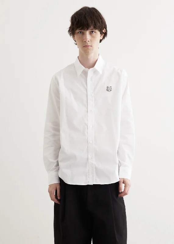 Men's Shirts with Embellished CollarsBold Fox Head Casual Shirt