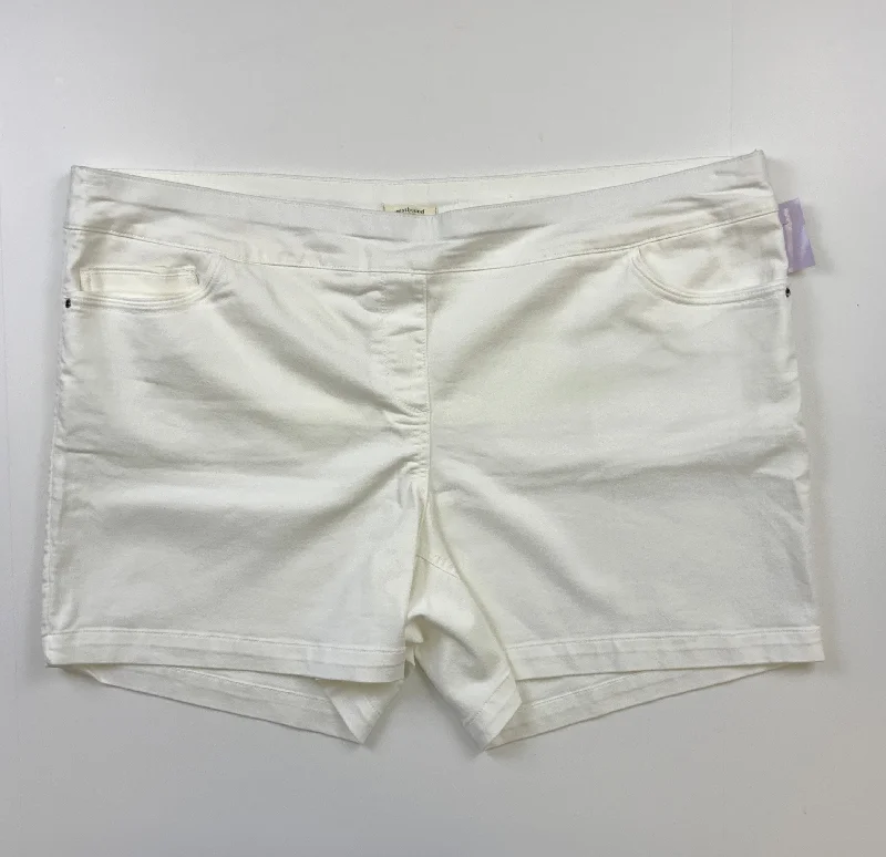 Warm-Weather Men's Linen ShortsWhite Shorts West Bound, Size 22w