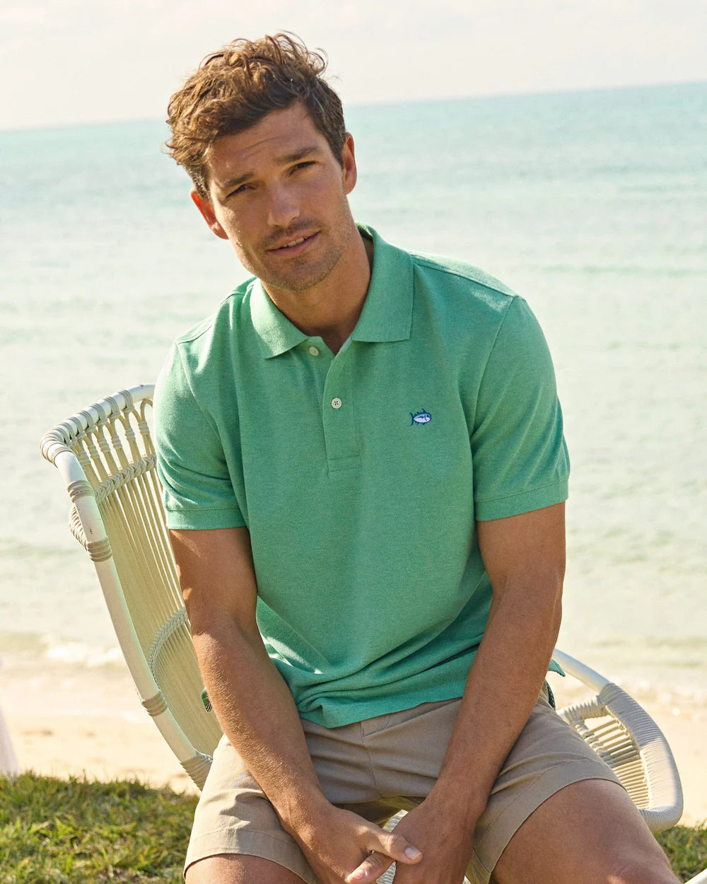 Men's Shirts for HikingSouthern Tide Heather Skipjack Polo