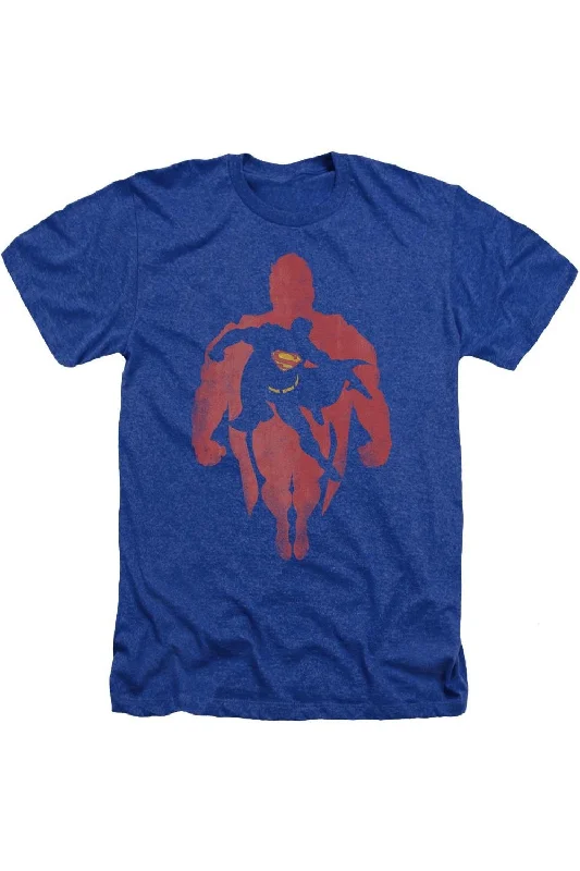 Men's Shirts with Pocket SquaresSuperman Super Knockout Adult Heather Tee / T-Shirt