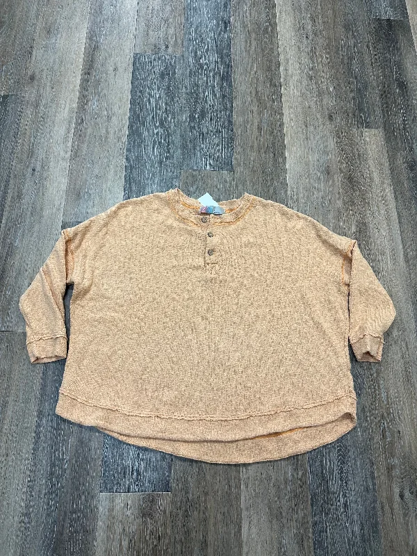 Men's Hoodies for Outdoor ActivitiesSweatshirt Crewneck By Free People In Orange, Size: S