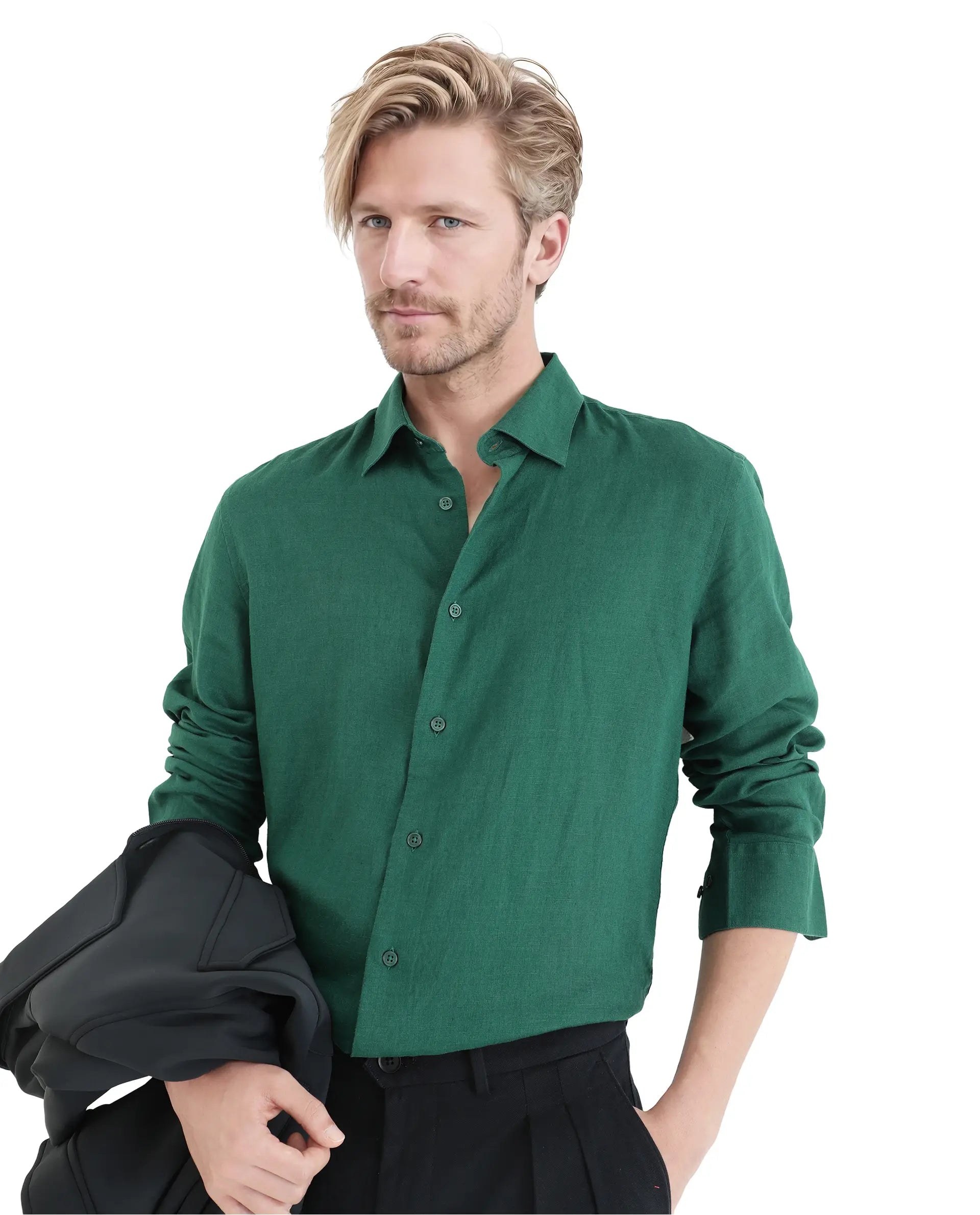 Men's Pattern-Play Shirts for a Fun TwistRare Rabbit Men Linex Ls-25 Green Linen Lyocell Fabric Full Sleeve Regular Collared Button Closure Regular Fit Plain Shirt Men's Pattern-Play Shirts for a Fun TwistRare Rabbit Men Linex Ls-25 Green Linen Lyocell Fabric Full Sleeve Regular Collared Button Closure Regular Fit Plain Shirt