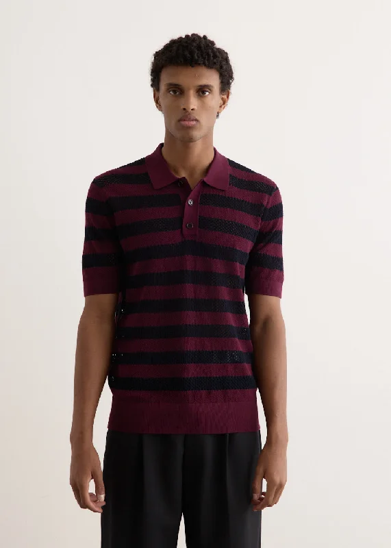 Men's Shirts with Contrast CollarsMercy Stripe Polo
